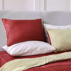 4Pc Reversible Comforter Set - King - Sage/Maroon