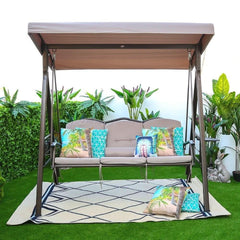 Aldora 3-Seater Swing Canopy - Beige