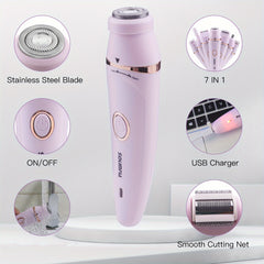 7-in-1 Rechargeable Electric Epilator Kit for Women