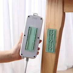 1pc Self - adhesive Wall Hook Socket Storage Holder Socket Organizer Fixer Powerful Traceless Wall - mounted Cable Seamless Strip Holder - Nimall