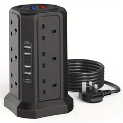1pc Tower Surge Protector 18W USB C Fast Charger 50%