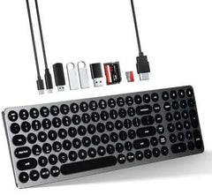 لوحة مفاتيح 2 في 1 كاملة الحجم ومنخفضة الارتفاع مع موزع USB ولوحة مفاتيح رقمية AL018