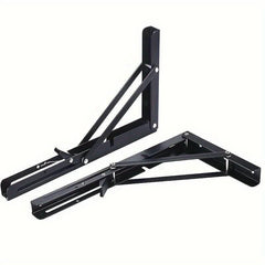 قطعتان من دعامات الرفوف القابلة للطي المصنوعة من الفولاذ المقاوم للصدأ، دعامات الرفوف المثلثية العائمة شديدة التحمل