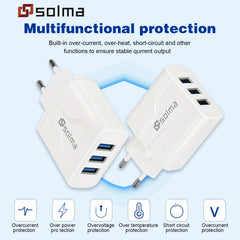 3 USB Ports Multifunctional Charging Head 5V1A