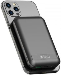 دبليو اي دبليو يو باور بانك لاسلكي مغناطيسي بسعة كبيرة 1OOOOOOmAh من سناب كيوب مع شحن سريع بي دي 20 واط، دعامة قابلة للطي، USB-C، متوافق مع سلسلة ايفون 16/lS/14/13 - لون اسود