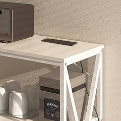 Adjustable 3-Tier Console Table, 100x35cm, Charging Port, Ideal