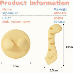Cat Food Can Lid and Spoon,Pet Food Can Supplies Set