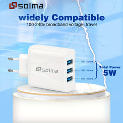 3 USB Ports Multifunctional Charging Head 5V1A