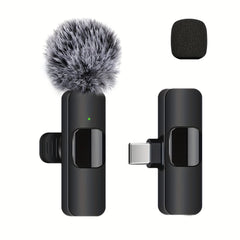 Wireless Lavalier Microphone Windproof Pompom For Mobile