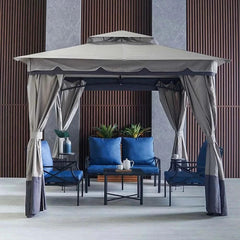 Delight Steel Gazebo Curtain - Grey - 2.7x2.7 M