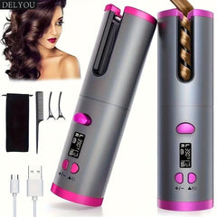 5 Heat Settings Auto-Curler for Luscious Locks Ceramic Anti-Scald Tangle-Free Quick Charge
