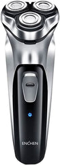 ماكينة حلاقة كهربائية Enchen Mocha S 4D مع رأس قاطع عائم للحلاقة النظيفة، لون أسود