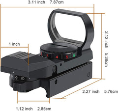 Feyachi Reflex Sight - Adjustable Reticle (4 Styles) Both Red and Green in one Sight!