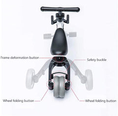 ام انا دراجة ثلاثية العجلات 3 في 1 للاطفال بعمر 1-6 سنوات، دراجة ثلاثية العجلات للاولاد والبنات، دراجة ثلاثية العجلات للاطفال الصغار (ابيض)