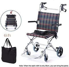 generic Propelled Wheelchair Folding Lightweight Aluminum Alloy with Rust and Corrosion Resistant Small Wheelchair