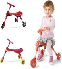 showkah® Mantis 3 Wheel Kids Scooter Scuttlebugs Baby Folding Tricycle Baby Walker for Kids & Toddlers (Red)