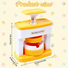 مجموعة صنع شارات للاطفال من لوتفيك، ماكينة صنع شارات 55 ملم مع 48 قطعة من اجزاء الازرار، ملصقات لطيفة، قاطع دائري، الة صنع ازرار للاطفال، صانع شارات ممتع يمكنك صنعه بنفسك لهدايا حفلات الاطفال