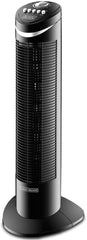 BLACK+DECKER Tower Fan, 50W, 65° Wide Oscillation, 3 Speeds, Low Noise, 120 Min Timer, Portable Design, Energy-Saving Timer, Ideal for Large Spaces, Stable and Safe, Black - TF50-B5