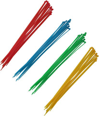 Bmb tools 48pcs small colored zip ties|multi-color zip wire tie for deco mesh wreath supplies| colorful plastic ties yellow, blue, red, green