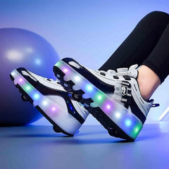 Kid Roller Skates Shoes,LED Light Up Shoes
