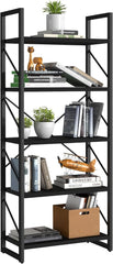 5 Tiers Bookshelf, Classically Modern White Bookshelf