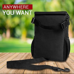 tbp Car Trash Can with Lid, Car Trash Bag Automotive Garbage Can, Vehicle Trash Bin Container for Car with Storage Pockets