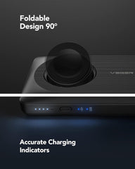 فيجير شاحن لاسلكي مغناطيسي، باور بانك 10000mAh، شاحن محمول لاسلكي سريع الشحن 22.5 واط، شاحن ماج سيف لايفون 14/13، ايربودز، ابل ووتش الترا 8/7/6/5/4/3