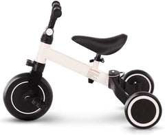 ام انا دراجة ثلاثية العجلات 3 في 1 للاطفال بعمر 1-6 سنوات، دراجة ثلاثية العجلات للاولاد والبنات، دراجة ثلاثية العجلات للاطفال الصغار (ابيض)