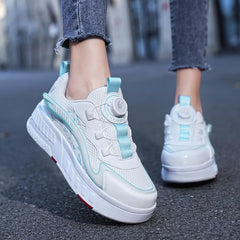 Skate Shoes Roller Shoes Adjustable Roller Skate Shoes Grils Boys Unisex Kids Wheel Shoes