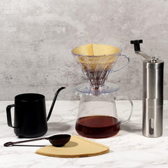 SKY-TOUCH Coffee Filter 200 Count, V60 Coffee Paper Filter Unbleached Disposable Coffee Filters Paper for Pour Over and Drip Coffee Maker (2-4 Cups)