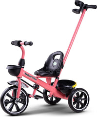 بايبي دراجة ثلاثية العجلات ذكية بخاصية التوصيل والتشغيل للاطفال، دراجة للاطفال مع مساحة تخزين ومقبض دفع للوالدين | دراجة ثلاثية العجلات للاطفال | دراجة اطفال للاطفال من سن 2 الى 5 سنوات للاولاد