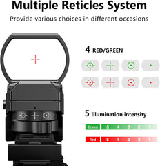CVLIFE 1X22X33 Red Green Dot Gun Sight Scope Reflex Sight with 20mm Rail