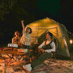 Laaioo Glamping Inflatable Tent - Camping Tents for Family - Hiking and Backpacking - Suitable for 4-5 Person Camping - Quick with 3 Minute Setup - 7.8FT x 7.8FT x 5.6FT