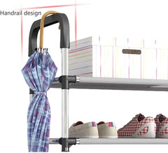 Shoe Racks,Free Standing Shoe Storage 6 Tier Shoe Rack Shelf Storage Organizer Stand Holder Keep Room Neat Door Space Saving (Black, 6-Tier)