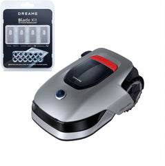 مجموعة جزازة العشب الآلية Dreame A1 وشفراتها، جزازة العشب الأوتوماتيكية مع نظام ملاحة دقيق وتجنب العقبات، وإمكانات التعامل مع جميع التضاريس، وتخطيط المسار على شكل حرف U، مثالية لقص العشب