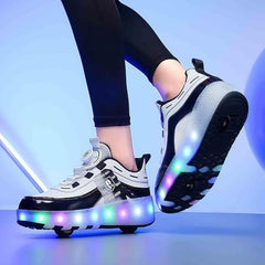 Kid Roller Skates Shoes,LED Light Up Shoes