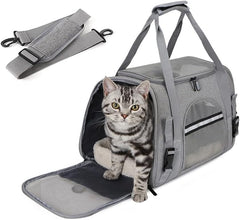 Cat Carrier,Premium Pet Carrier Soft Sided with Fleece Pad for Cat and Small Dogs