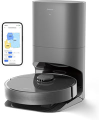 مجموعة المكنسة الروبوتية Dreametech D10s Plus والممسحة، ذاتية التفريغ لمدة تصل إلى 65 يومًا، قوة شفط 5000 باسكال، نظام ملاحة متقدم بالذكاء الاصطناعي والليدار، وقت تشغيل 280 دقيقة، متوافقة مع أليكسا، مثالية لشعر الحيوانات الأليفة
