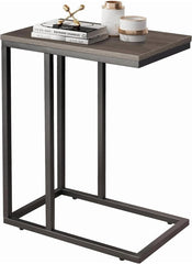 Side Table, C Shaped End Table for Couch, Sofa and Bed, Large Desktop C Table for Living Room, Bedroom, Bedside