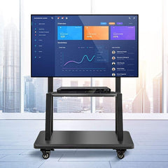 Chulovs NEW Mobile TV Cart with Wheels for 32-70 Inch TV, Heavy Duty Adjustable Height Rolling TV Stand, School/House/Apartment Floor TV Display Stand Beautiful Scenery (Black)