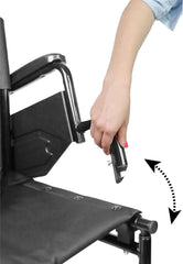 PEPE Mobility Folding Wheelchair Lightweight Transfer Wheelchair (Strong Steel Frame) Disabled Chair Adult Steel Transit