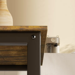 80cm new coffee table Side End Table for Living Room, Bedroom, Office, charcoal and Ink Black