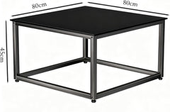 80cm new coffee table Side End Table for Living Room, Bedroom, Office, charcoal and Ink Black