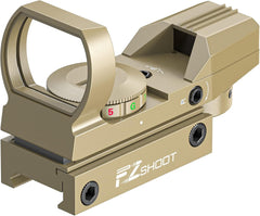 EZshoot Red Green Dot Gun Sight Scope Reflex Sight, 4 Adjustable Reticles Holographic Optic with 20mm Rail Mount