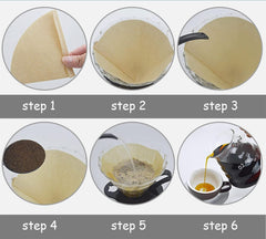 SKY-TOUCH Coffee Filter 200 Count, V60 Coffee Paper Filter Unbleached Disposable Coffee Filters Paper for Pour Over and Drip Coffee Maker (2-4 Cups)