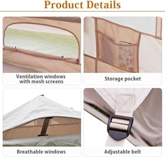 Inflatable Camping Tent for Family 3-8 Person, Waterproof Windproof Instant Setup (5 Min) - Heavy-Duty 300D Oxford Fabric with PU5000mm, TPU Air Columns for Desert/Beach Camping