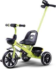 بايبي دراجة ثلاثية العجلات ذكية بخاصية التوصيل والتشغيل للاطفال، دراجة للاطفال مع مساحة تخزين ومقبض دفع للوالدين | دراجة ثلاثية العجلات للاطفال | دراجة اطفال للاطفال من سن 2 الى 5 سنوات للاولاد