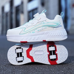 Skate Shoes Roller Shoes Adjustable Roller Skate Shoes Grils Boys Unisex Kids Wheel Shoes