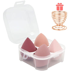 5-Piece Makeup Sponge Set - 4 Makeup Sponges with 1 Holder and Egg Box AL126 - Nimall