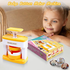 مجموعة صنع شارات للاطفال من لوتفيك، ماكينة صنع شارات 55 ملم مع 48 قطعة من اجزاء الازرار، ملصقات لطيفة، قاطع دائري، الة صنع ازرار للاطفال، صانع شارات ممتع يمكنك صنعه بنفسك لهدايا حفلات الاطفال